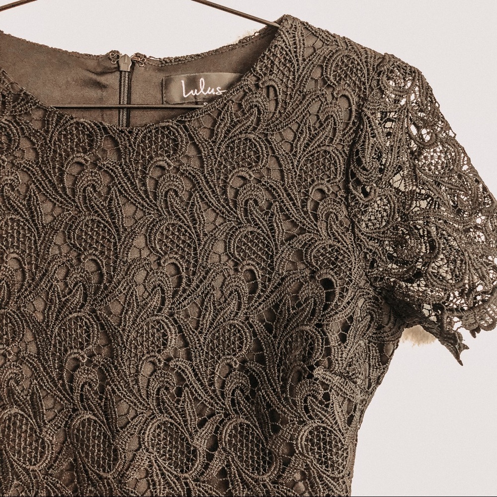 Lulu’s Black Battenberg Lace Dress. Size Small.